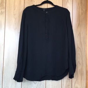 J Crew Black Blouse